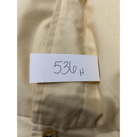 Vintage Windbreaker Ivory Bomber Jacket Zip Pockets and Ribbed Hem SZ Medium - Picture 8 of 9